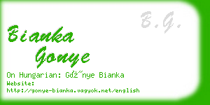 bianka gonye business card